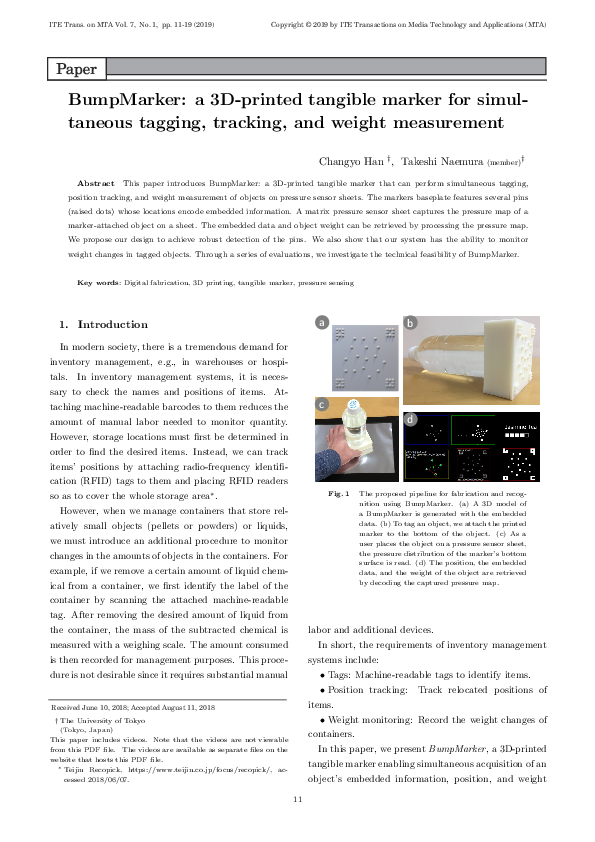 (PDF) [Papers] BumpMarker: a 3D-printed tangible marker for ...