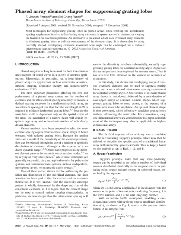 (PDF) Phased array element shapes for suppressing grating lobes