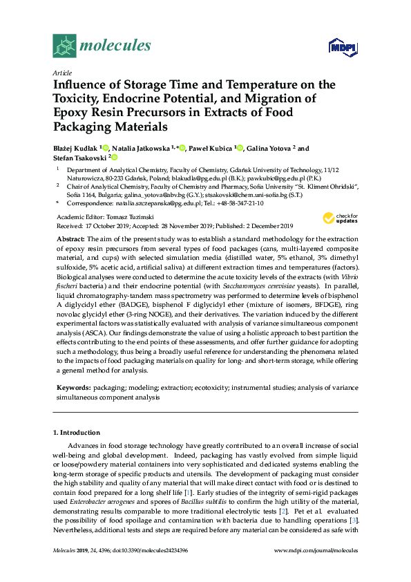 (PDF) Influence of Storage Time and Temperature on the Toxicity ...