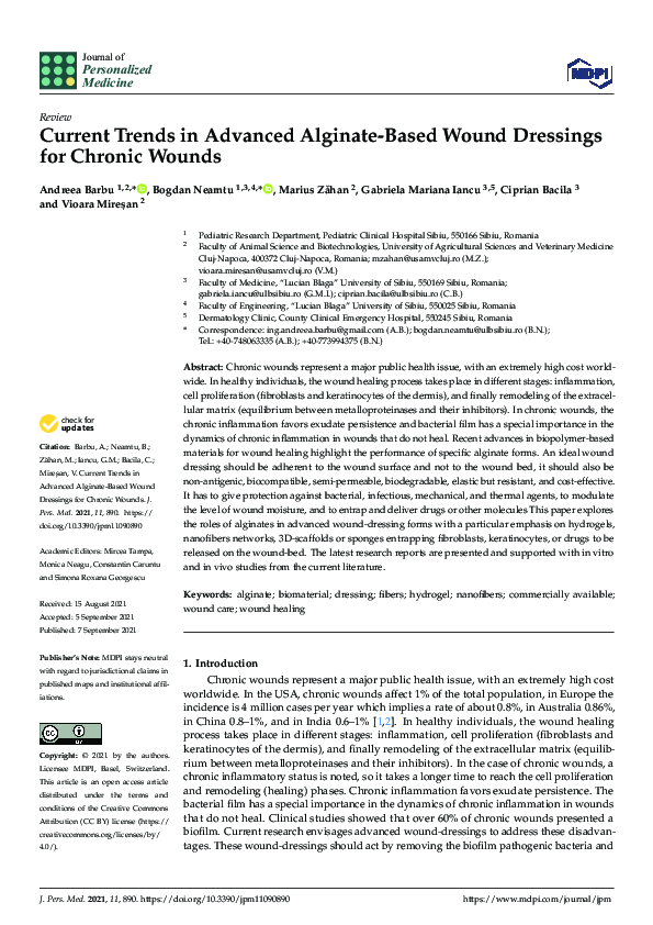 (PDF) Current Trends in Advanced Alginate-Based Wound Dressings for ...