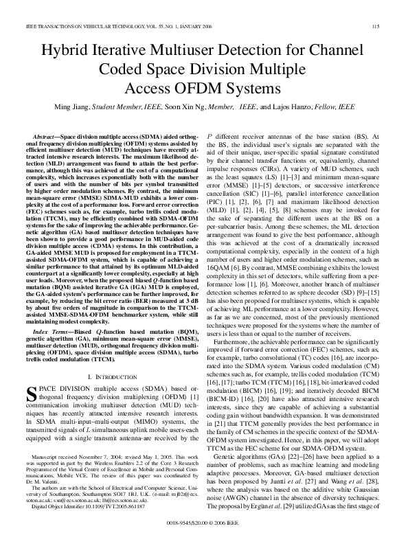 (PDF) Hybrid Iterative Multiuser Detection for Channel Coded Space ...