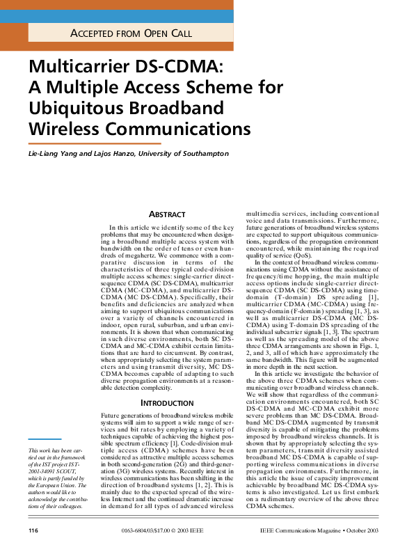 (PDF) Multicarrier ds-cdma: a multiple access scheme for ubiquitous ...