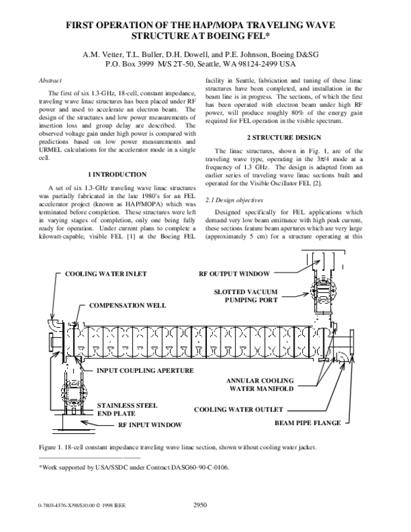 (PDF) First Operation of the Hap/Mopa Traveling Wave Structure at ...