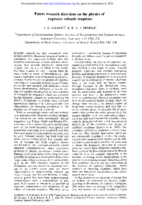 (PDF) Future research directions on the physics of explosive volcanic ...