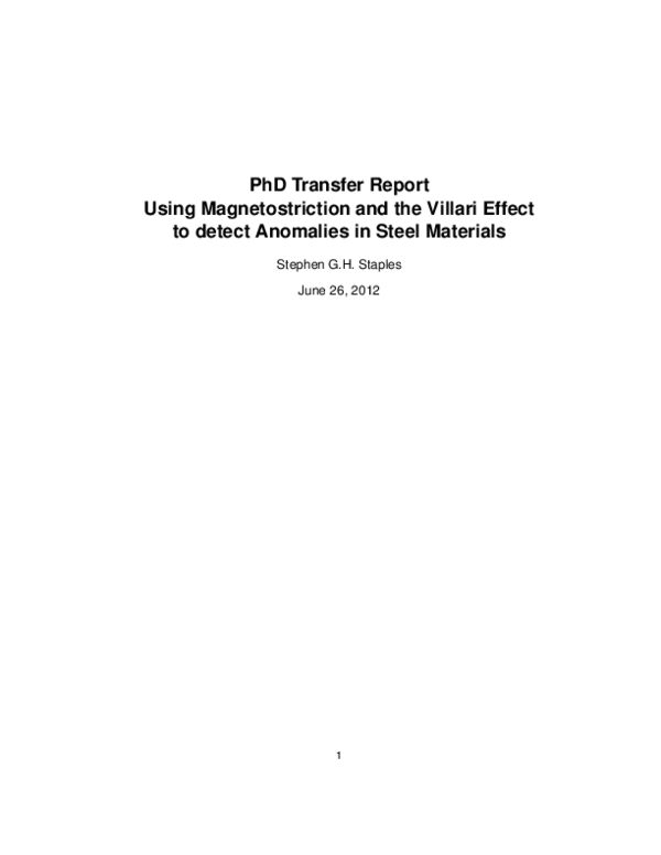 (PDF) PhD Transfer Report Using Magnetostriction and the Villari Effect ...