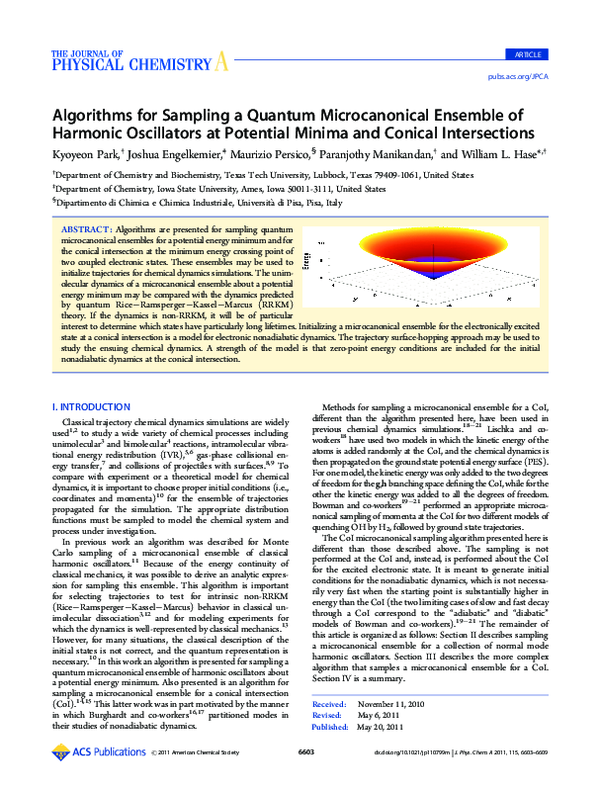 (PDF) Algorithms for Sampling a Quantum Microcanonical Ensemble of ...