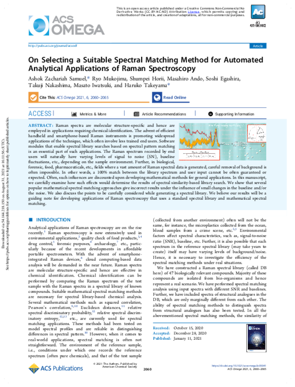 (PDF) On Selecting a Suitable Spectral Matching Method for Automated ...