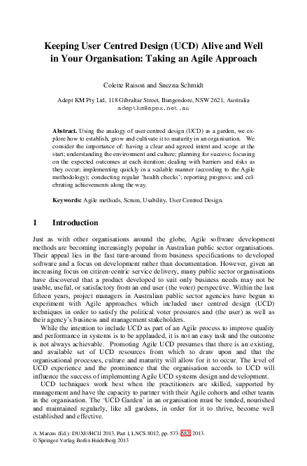 (PDF) Keeping User Centred Design (UCD) Alive and Well in Your ...
