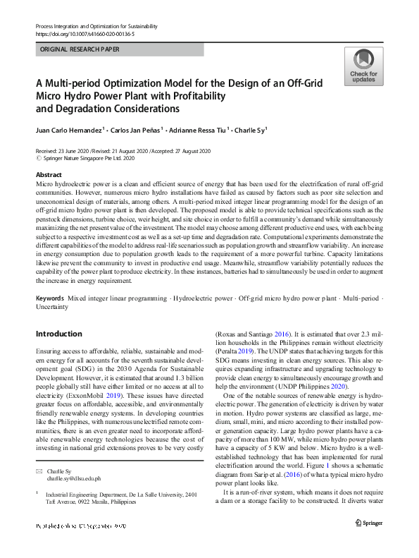(PDF) A Multi-period Optimization Model for the Design of an Off-Grid ...