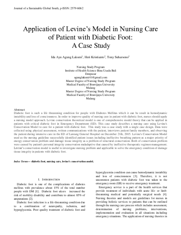 (PDF) Application of Levine’s Model in Nursing Care of Patient with ...