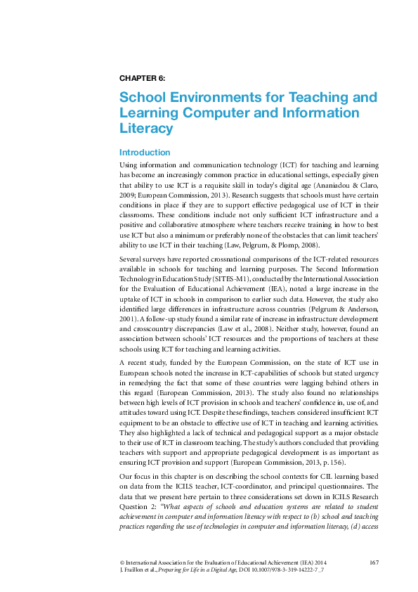 (PDF) School Environments for Teaching and Learning Computer and ...