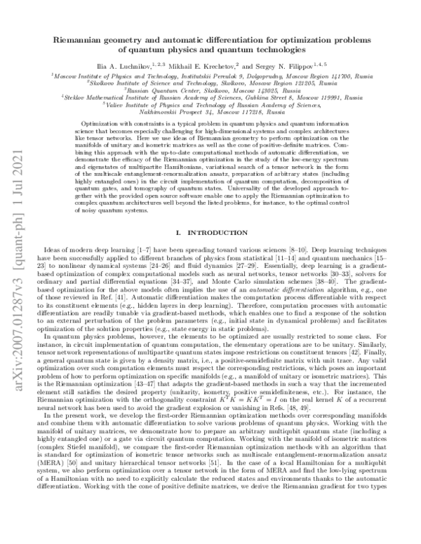 (PDF) Riemannian geometry and automatic differentiation for ...