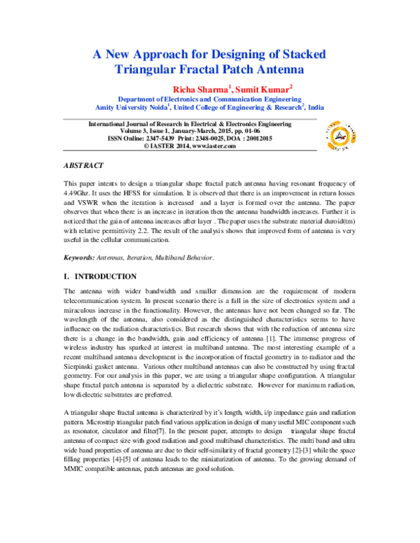 (PDF) A New Approach for Designing of Stacked Triangular Fractal Patch ...