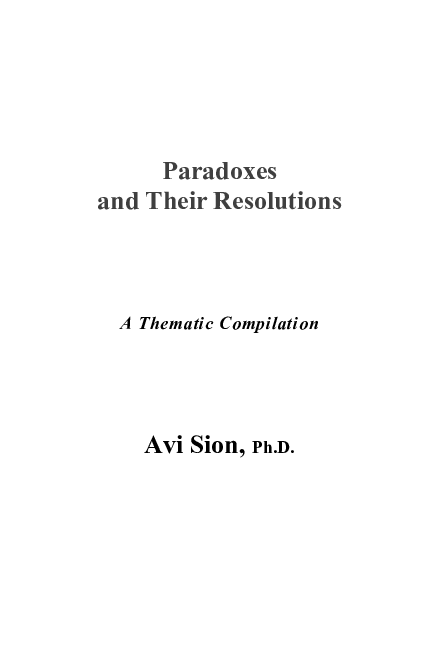 (PDF) PARADOXES AND THEIR RESOLUTIONS (entire book)