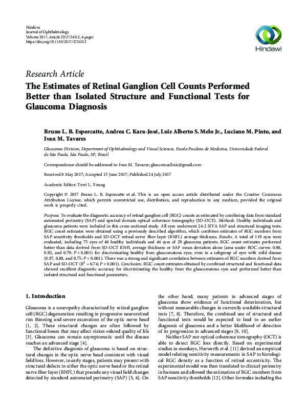 (PDF) The Estimates of Retinal Ganglion Cell Counts Performed Better ...