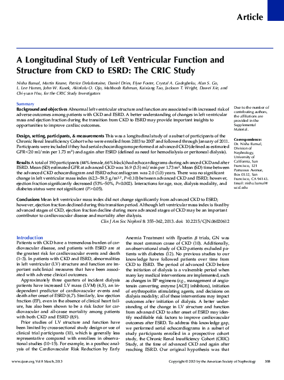 (PDF) A Longitudinal Study of Left Ventricular Function and Structure ...