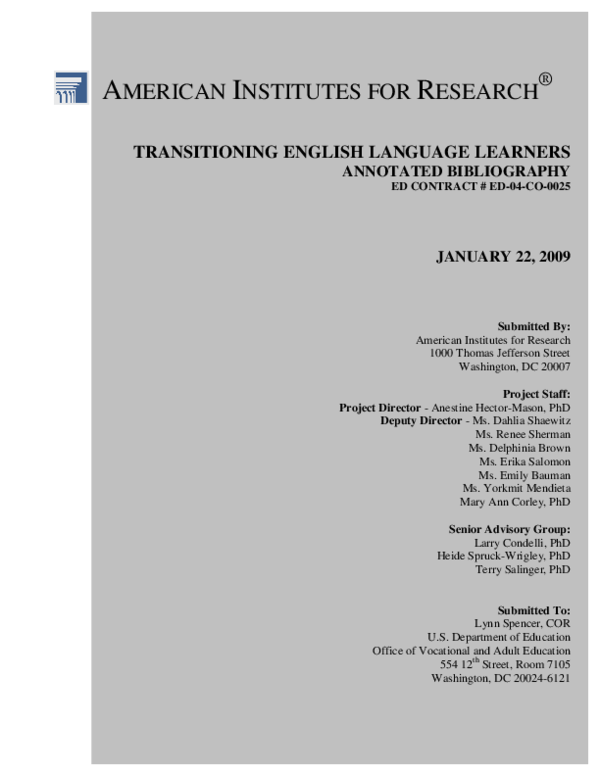 Annotated bibliography of websites example picture