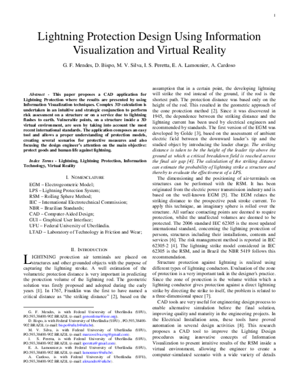 (PDF) Lightning Protection Design Using Information Visualization and ...