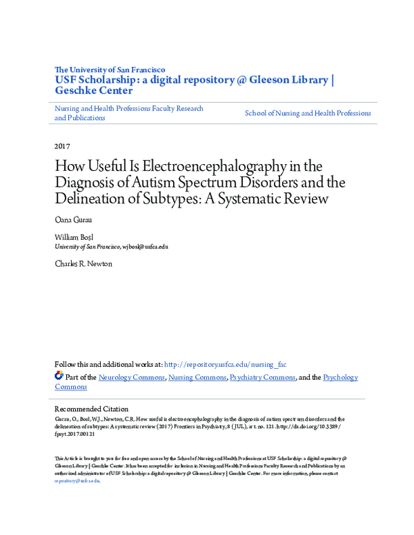 (PDF) How Useful Is Electroencephalography in the Diagnosis of Autism ...