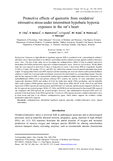 (PDF) Protective effects of quercetin from oxidative/nitrosative stress ...
