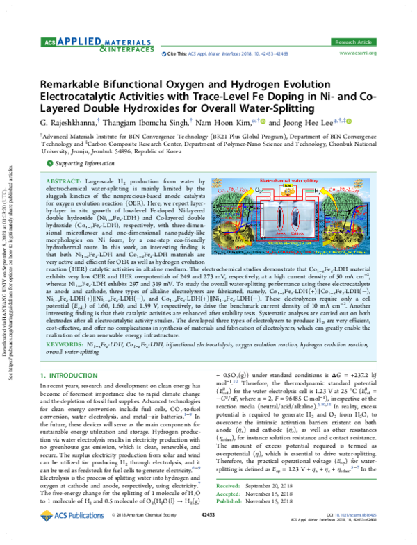 (PDF) Remarkable bifunctional oxygen and hydrogen evolution ...