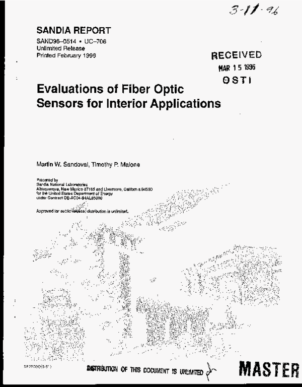 (PDF) Evaluations of fiber optic sensors for interior applications