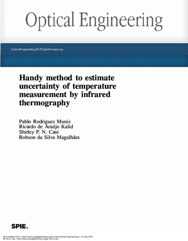 (PDF) Handy method to estimate uncertainty of temperature measurement ...