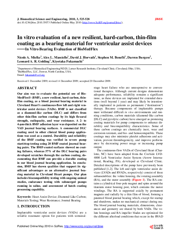 (PDF) In vitro evaluation of a new resilient, hard-carbon, thin-film ...