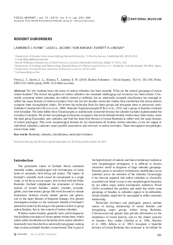 (PDF) Rodent Suborders