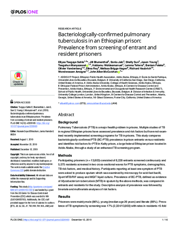 (PDF) Bacteriologically-confirmed pulmonary tuberculosis in an ...