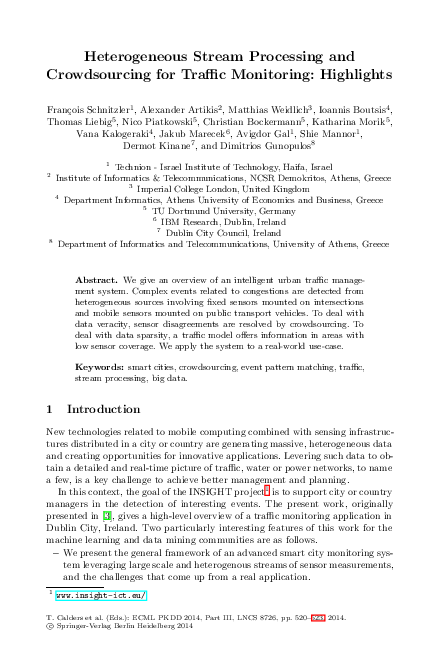 (PDF) Heterogeneous Stream Processing and Crowdsourcing for Urban ...