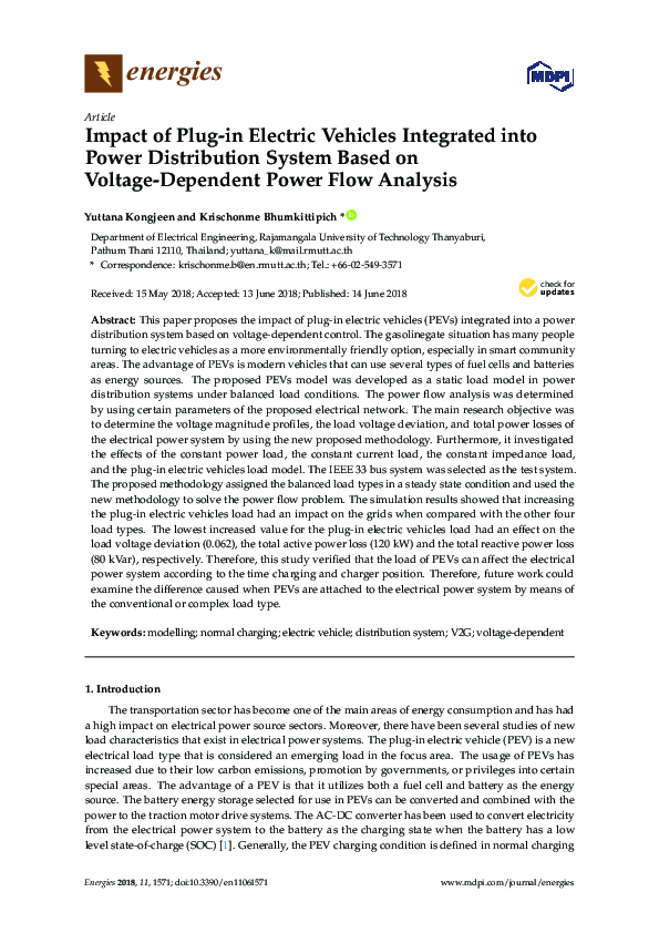 (PDF) Impact of Plug-in Electric Vehicles Integrated into Power ...