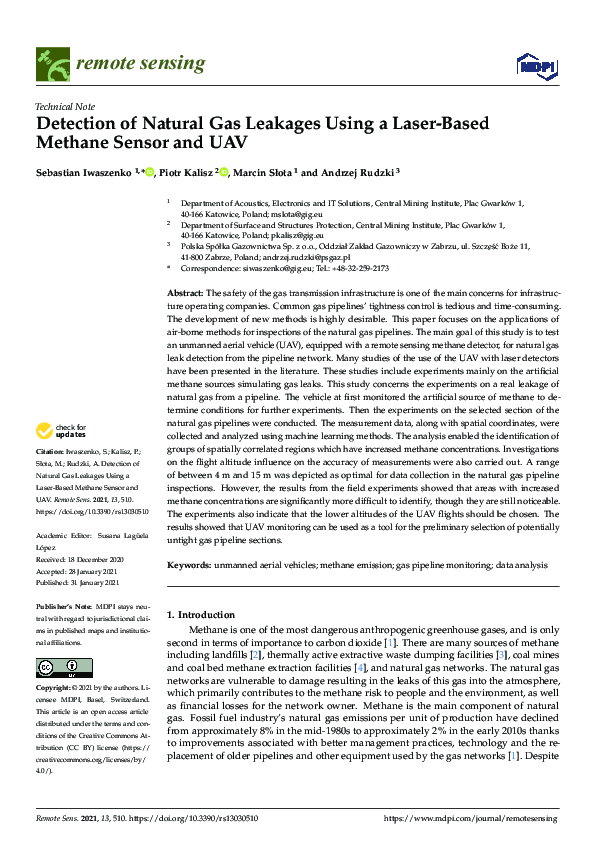 (PDF) Detection of Natural Gas Leakages Using a Laser-Based Methane ...
