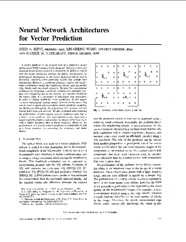 (PDF) Neural network architectures for vector prediction