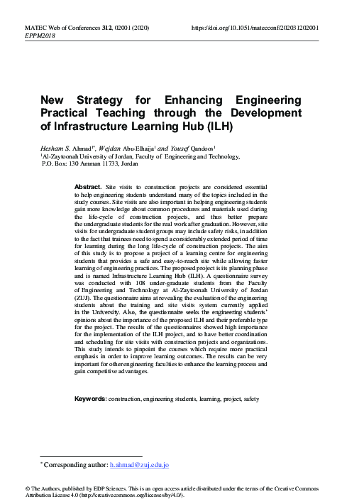 (PDF) New Strategy for Enhancing Engineering Practical Teaching through ...