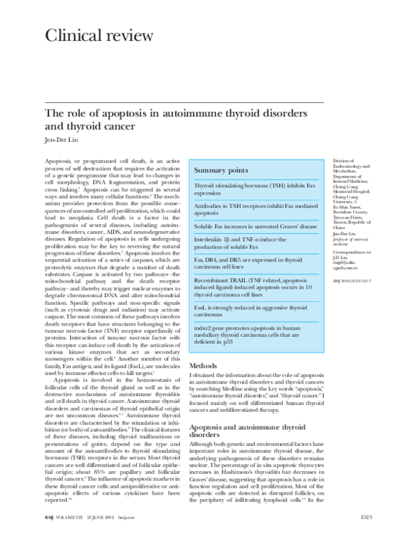 (PDF) The role of apoptosis in autoimmune thyroid disorders and thyroid ...