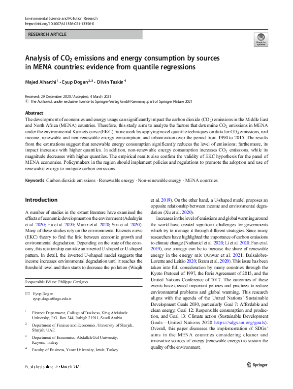 (PDF) Analysis of CO2 emissions and energy consumption by sources in ...