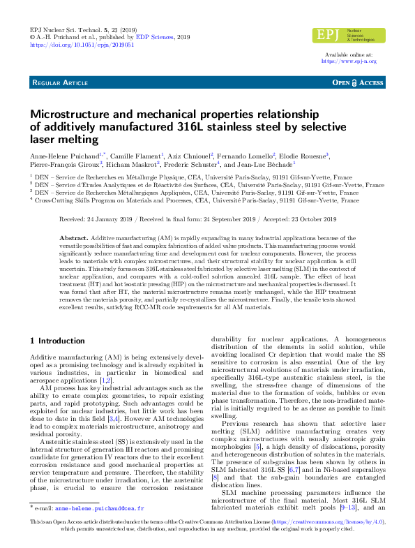 (PDF) Microstructure and mechanical properties relationship of ...