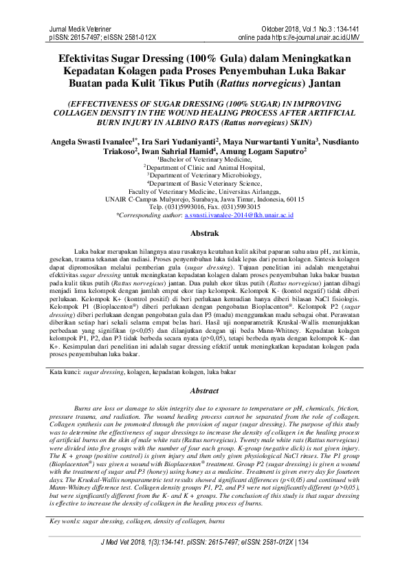 (PDF) Efektivitas Sugar Dressing (100 Gula) dalam Meningkatkan