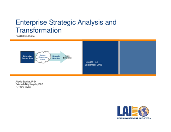 (PDF) Enterprise Strategic Analysis and Transformation ESAT