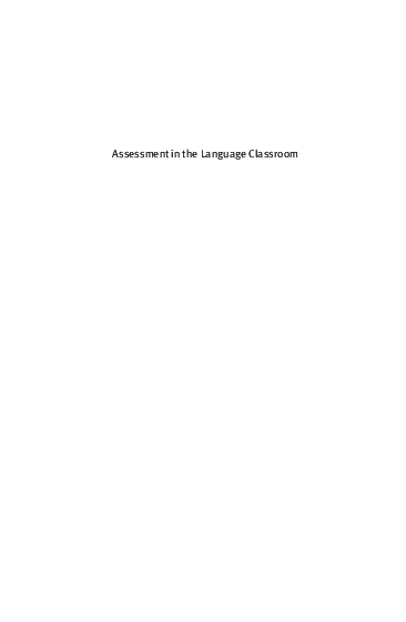 (PDF) Assessment in the Language Classroom
