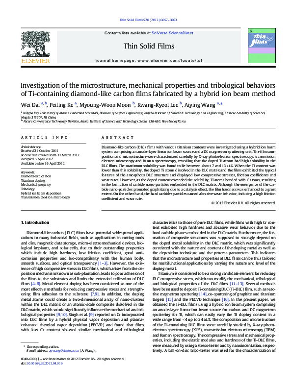 (PDF) Investigation of the microstructure, mechanical properties and ...