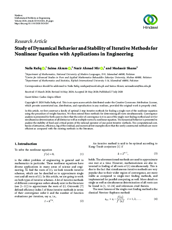(PDF) Study of Dynamical Behavior and Stability of Iterative Methods ...