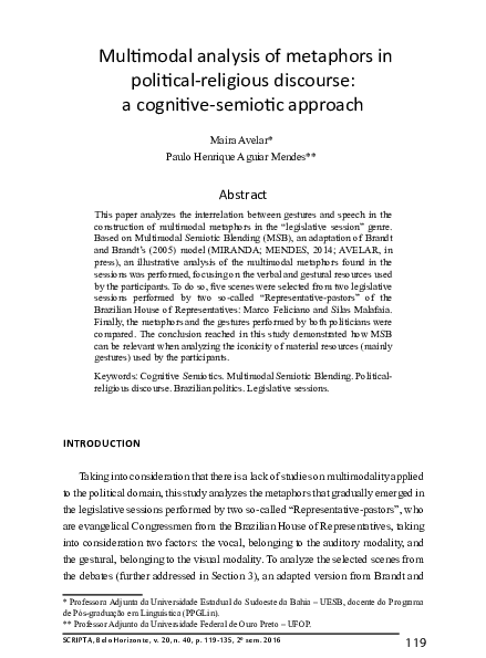 (PDF) Multimodal analysis of metaphors in political-religious discourse ...