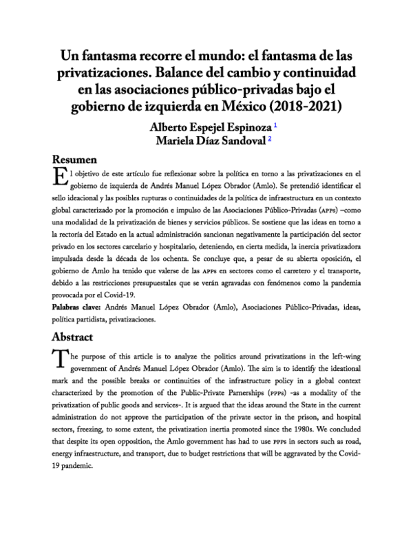 (PDF) Un fantasma recorre el mundo: el fantasma de las privatizaciones ...
