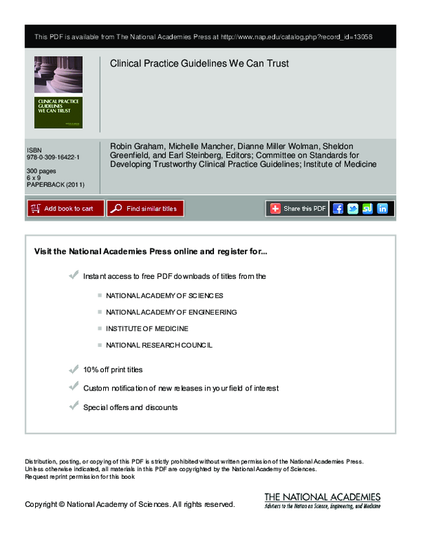  pdf clinical practice guidelines we can trust michelle mancher