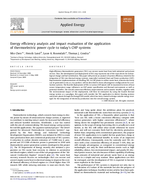 (PDF) Energy efficiency analysis and impact evaluation of the ...