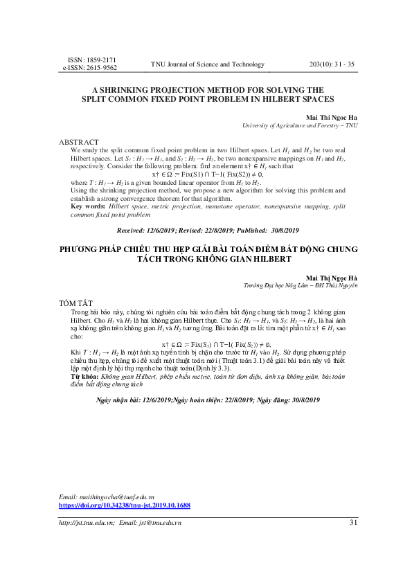 (PDF) A Shrinking Projection Method for Solving the Split Common Fixed ...