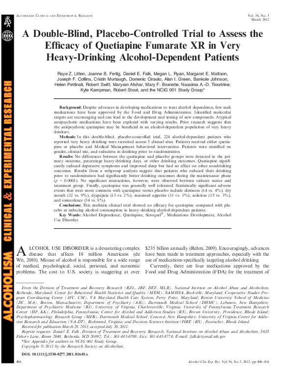 (PDF) A Double-Blind, Placebo-Controlled Trial to Assess the Efficacy ...