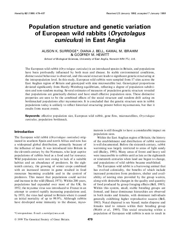 (PDF) Population structure and genetic variation of European wild ...